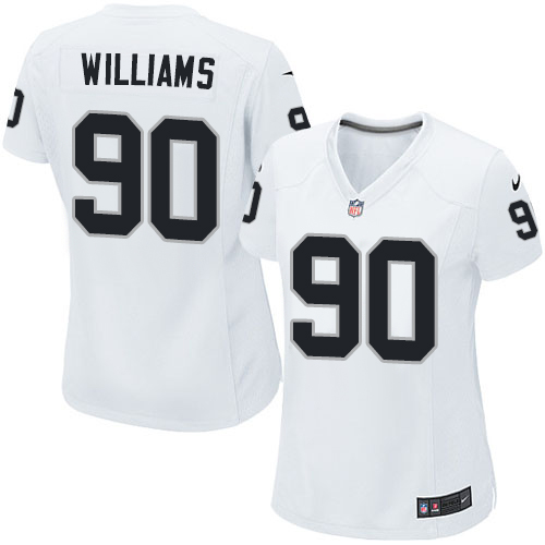 Women's Elite Dan Williams Nike Jersey White Road - #90 NFL Oakland Raiders